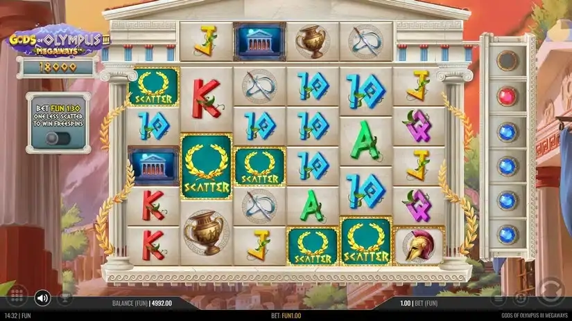 Gods of Olympus 3 Megaways slot screenshot 4