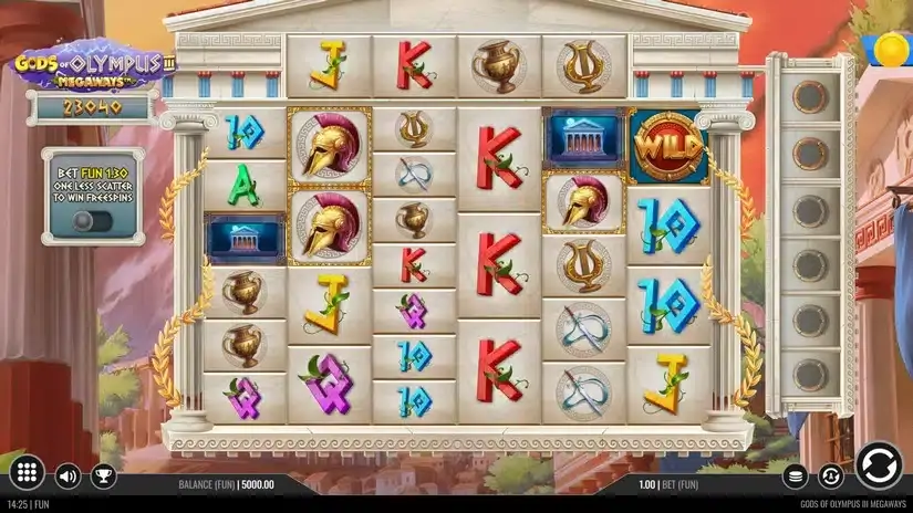 Gods of Olympus 3 Megaways slot screenshot 1