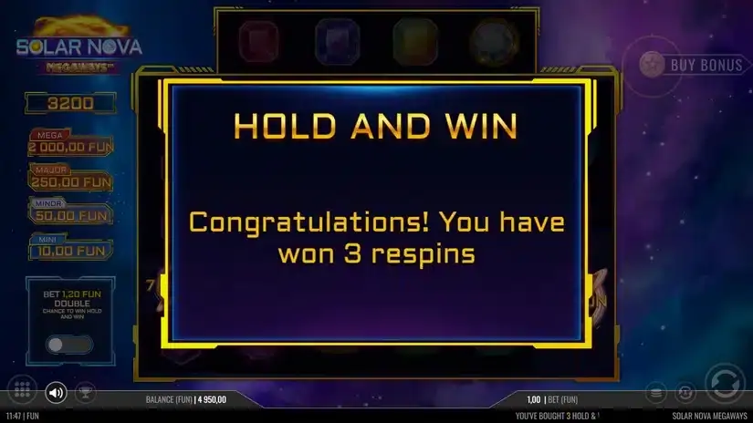 Solar Nova Megaways slot screenshot 3