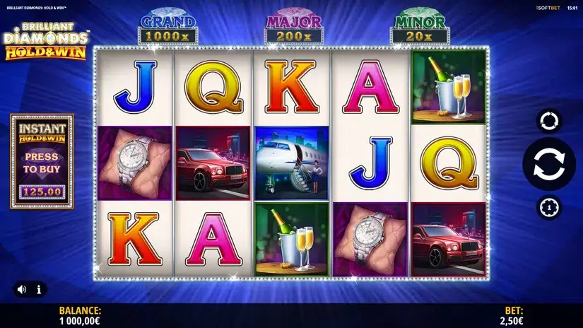 Brilliant Diamonds: Hold & Win slot screenshot 1