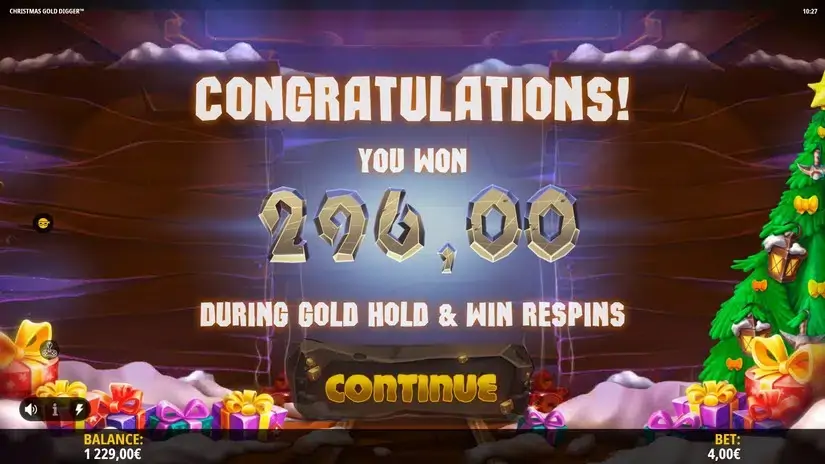 Christmas Gold Digger slot screenshot 