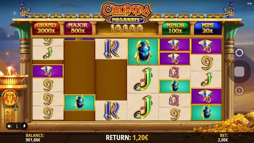 Cleopatra Megaways slot screenshot 4