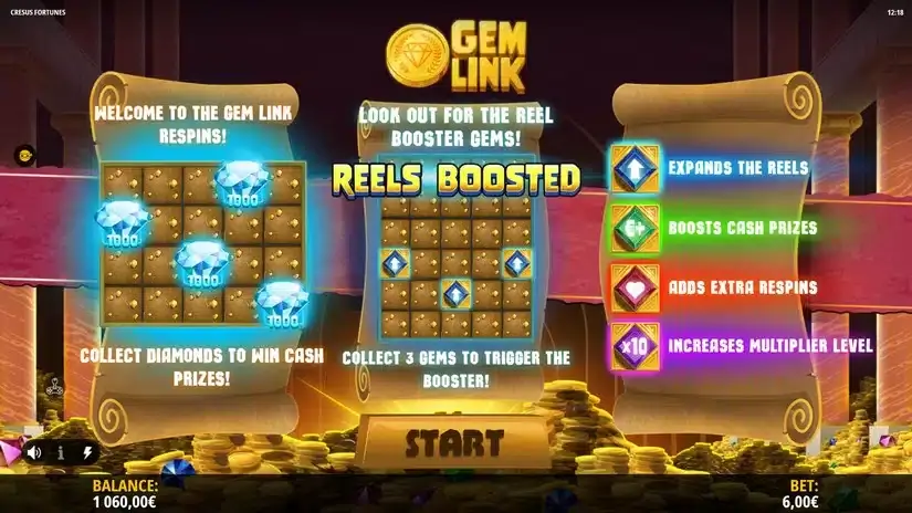 Cresus Fortunes slot screenshot 4
