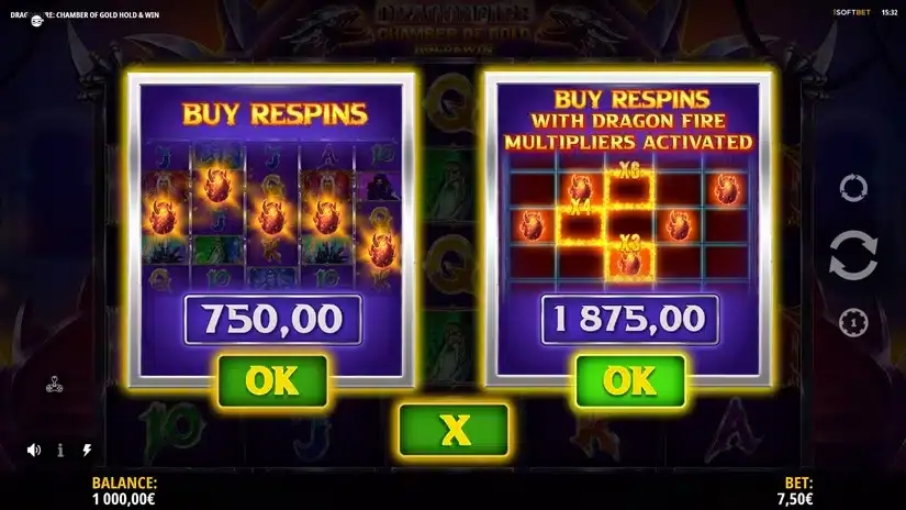 Dragonfire Chamber of Gold slot screenshot 2