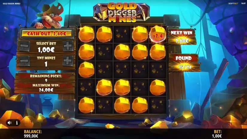Gold Digger: Mines slot screenshot 4