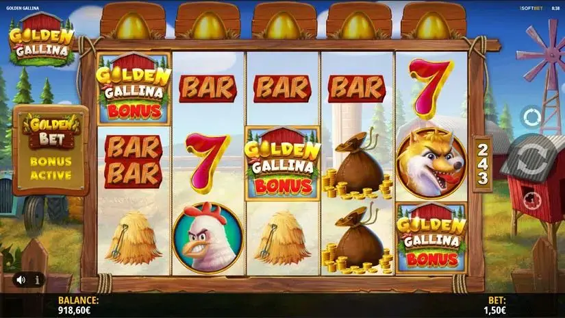 Golden Gallina slot screenshot 2