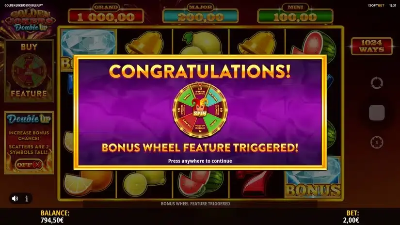 Golden Jokers Double Up slot screenshot 4