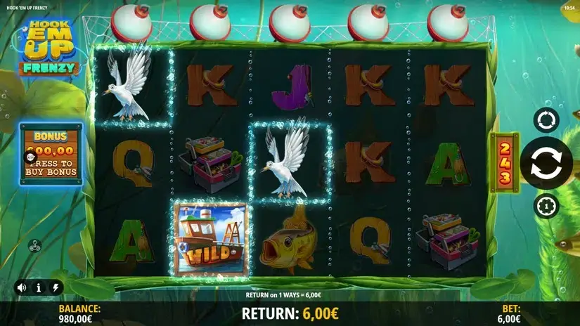 Hook’em Up Frenzy slot screenshot 2