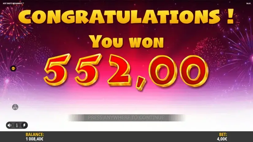 Hot Shots Megaways slot screenshot 6