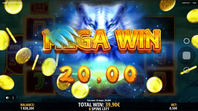 Legend of the Four Beasts slot screenshot 5