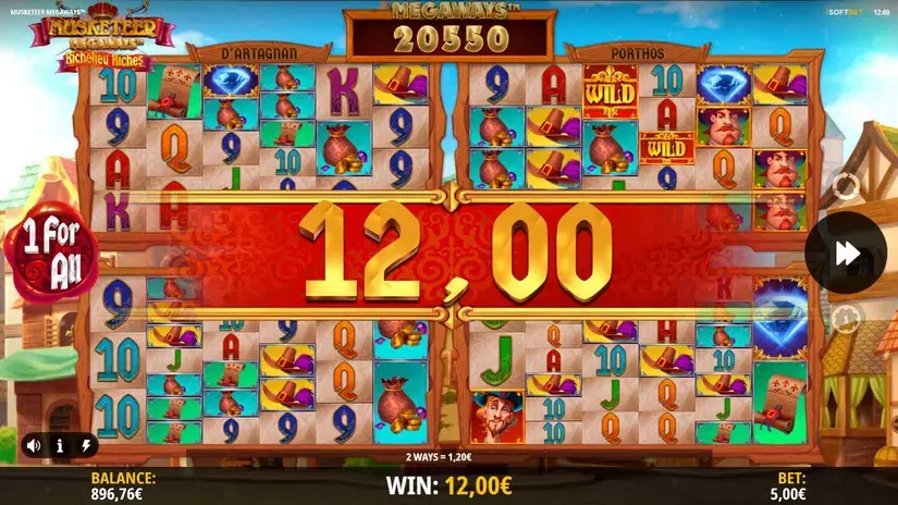 Musketeer Megaways slot screenshot 5