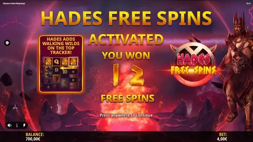 Olympus Hades Megaways slot screenshot 3
