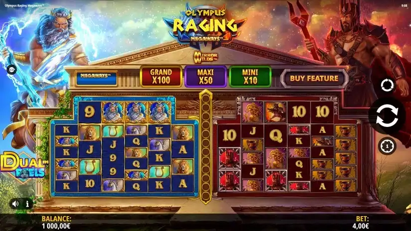 Olympus Raging Megaways slot screenshot