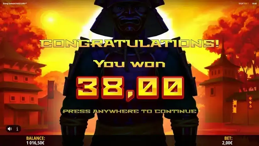 Rising Samurai Hold & Win slot screenshot 7