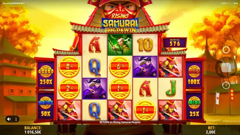 Rising Samurai Hold & Win slot screenshot 4