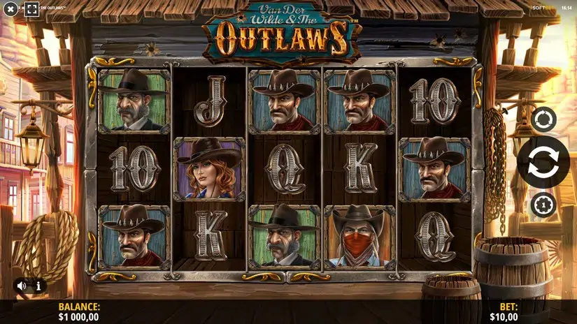 Van Der Wilde and the Outlaws slot screenshot 1