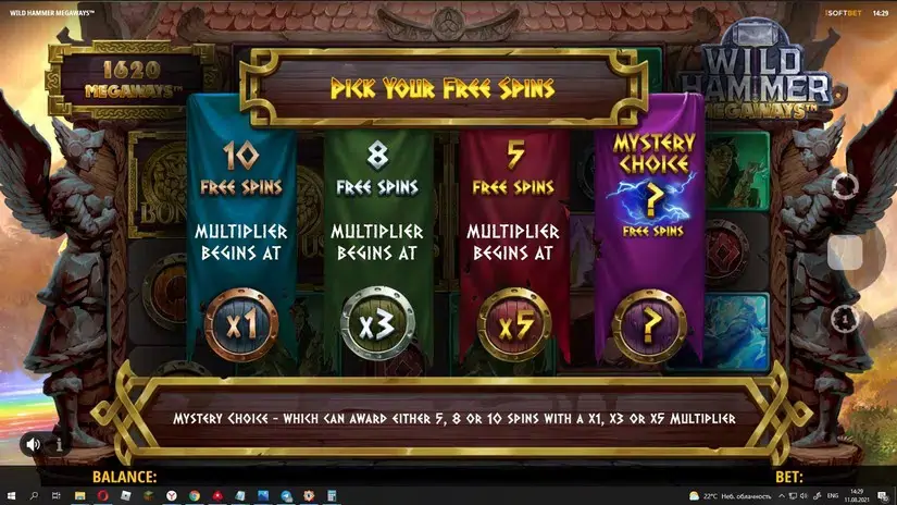 Wild Hammer Megaways slot screenshot 3