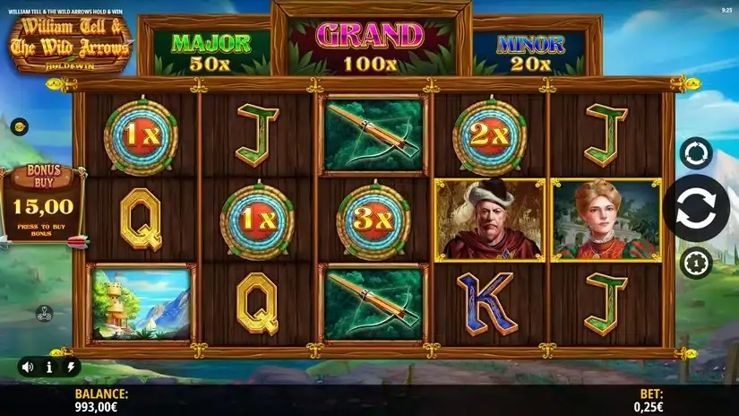 William Tell & The Wild Arrows slot screenshot 1