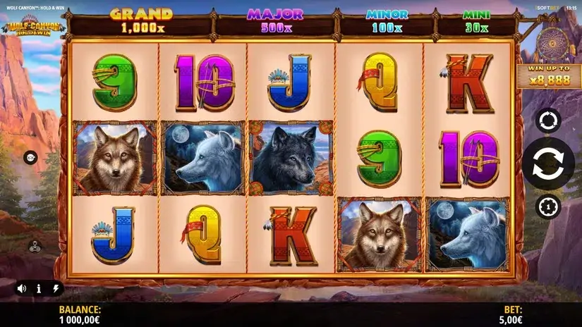 Wolf Canyon Hold & Win slot screenshot 1