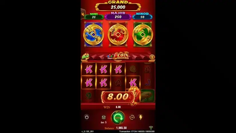 3 Coin Treasures slot screenshot 4