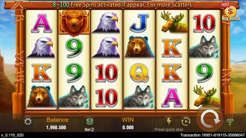 Charge Buffalo slot screenshot 1
