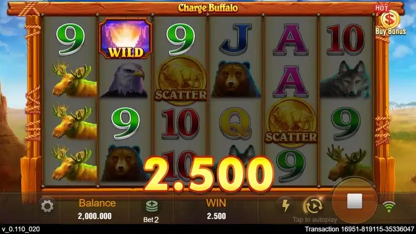 Charge Buffalo slot screenshot 2