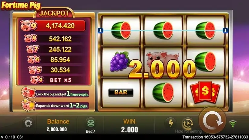Fortune Pig slot screenshot 2