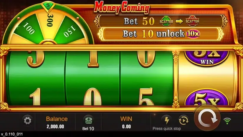 Money Coming slot screenshot 2
