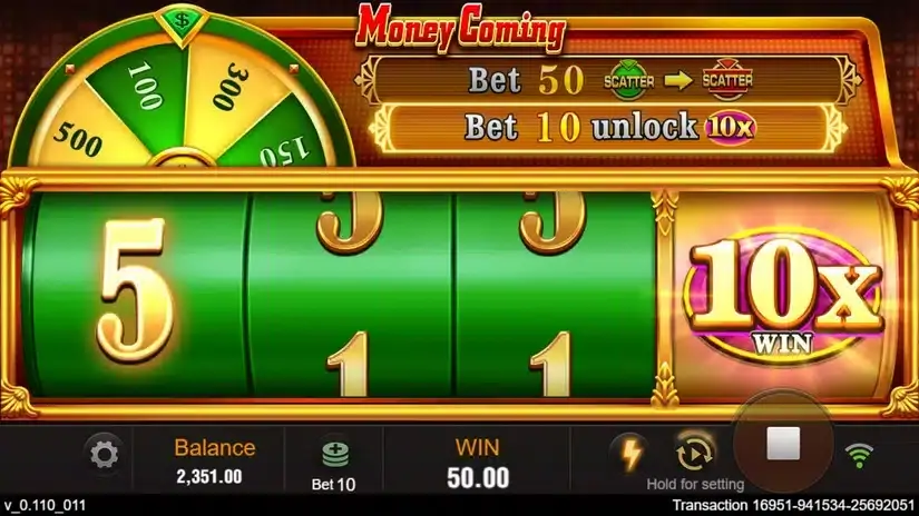 Money Coming slot screenshot 1