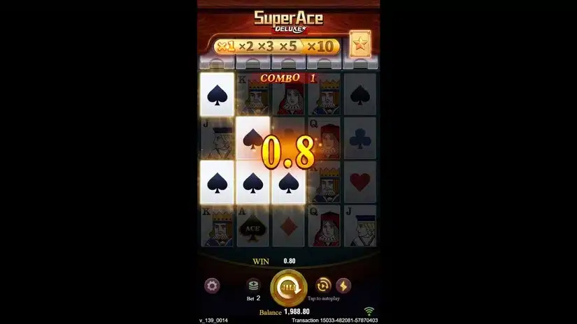 Super Ace Deluxe slot screenshot 2