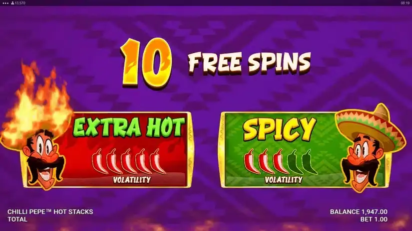 Chilli Pepe Hot Stacks slot screenshot 3