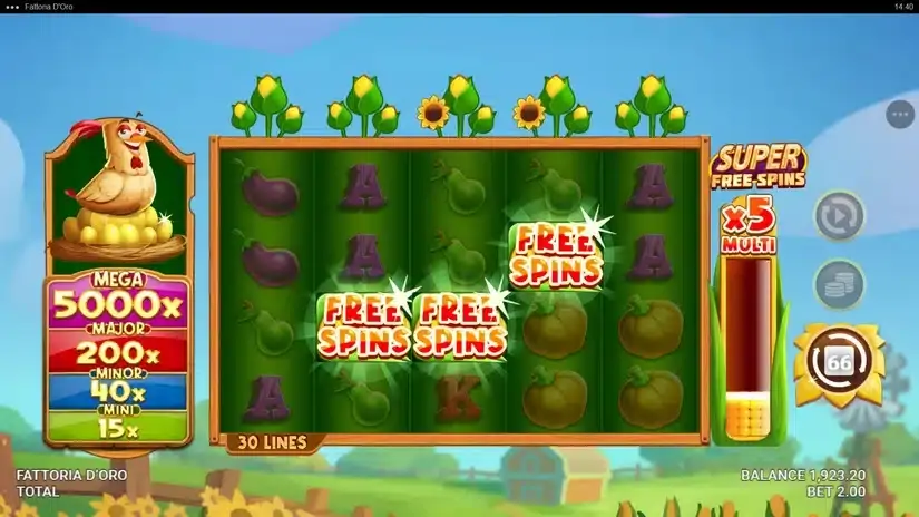 Fattoria D’Oro slot screenshot 5