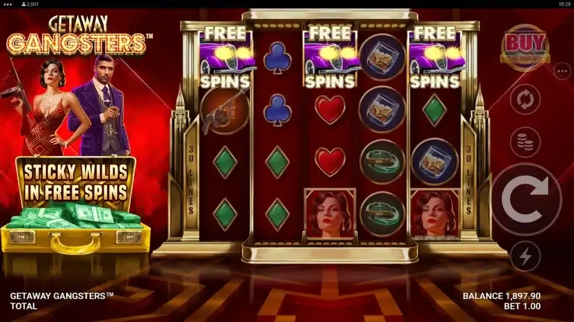 Getaway Gangsters slot screenshot 2
