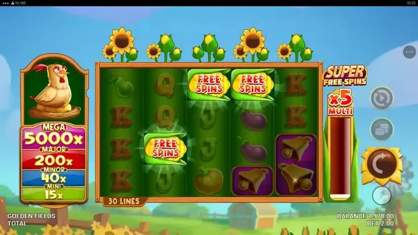 Golden Fields slot screenshot 2