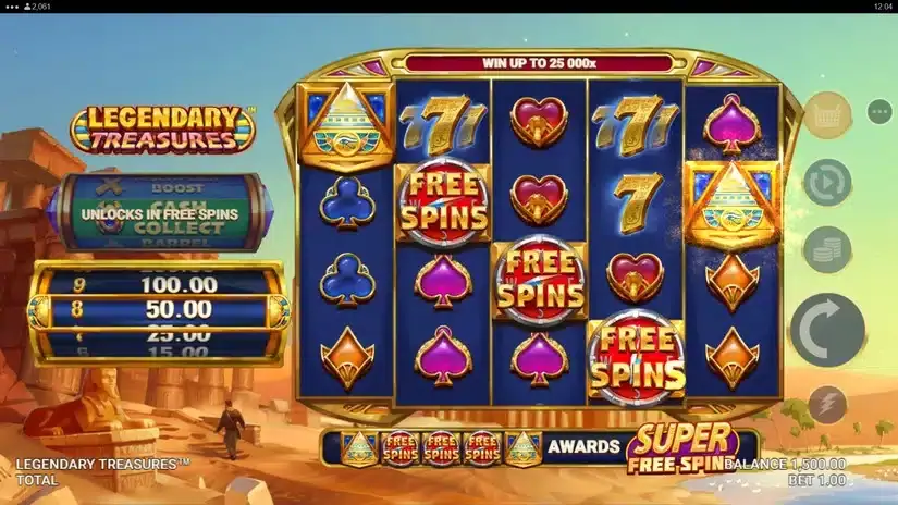 Legendary Treasures slot screenshot 2