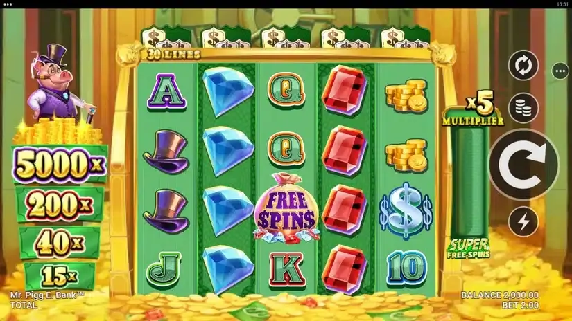 Mr. Pigg E. Bank slot screenshot 1