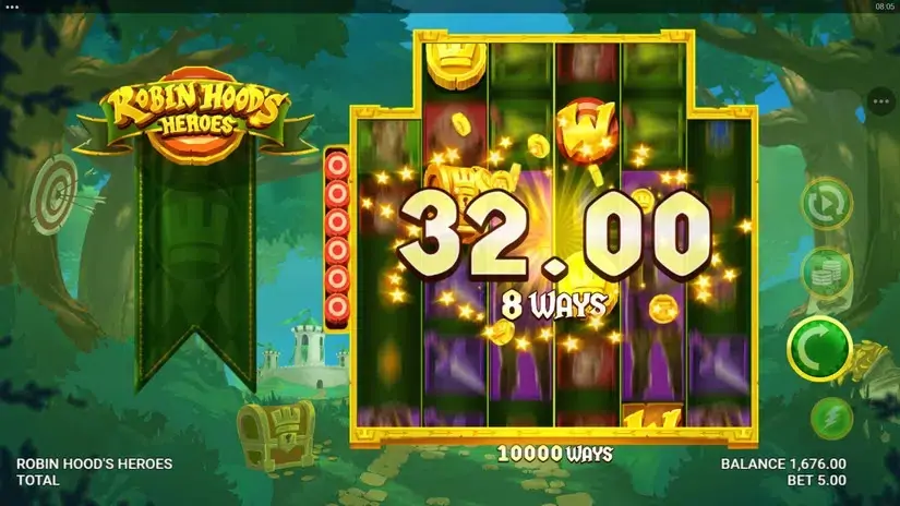Robin Hood’s Heroes slot screenshot 3