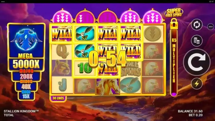 Stallion Kingdom slot screenshot 4