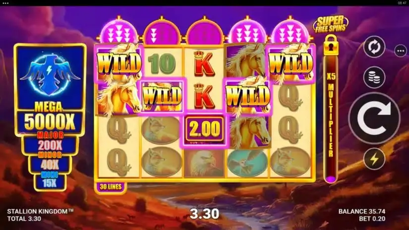 Stallion Kingdom slot screenshot 2