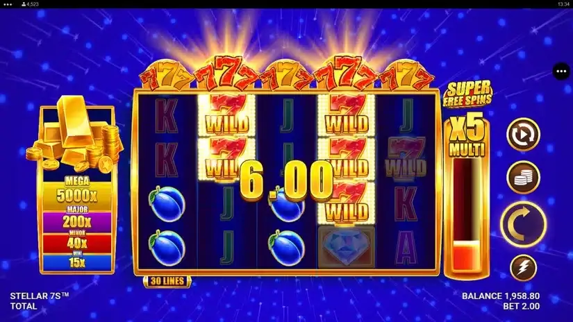 Stellar 7s slot screenshot 3