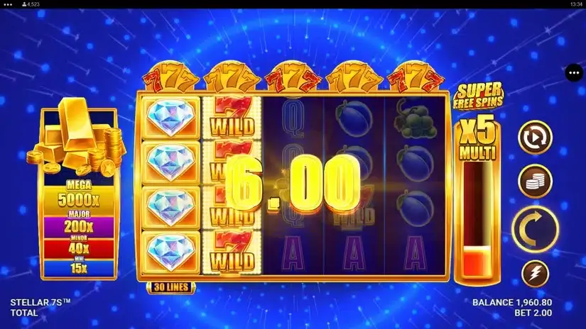 Stellar 7s slot screenshot 