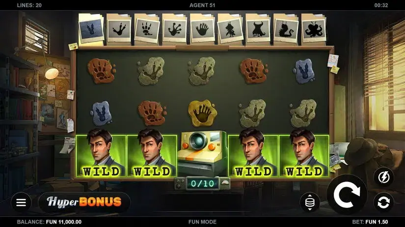 Agent 51 slot screenshot 1