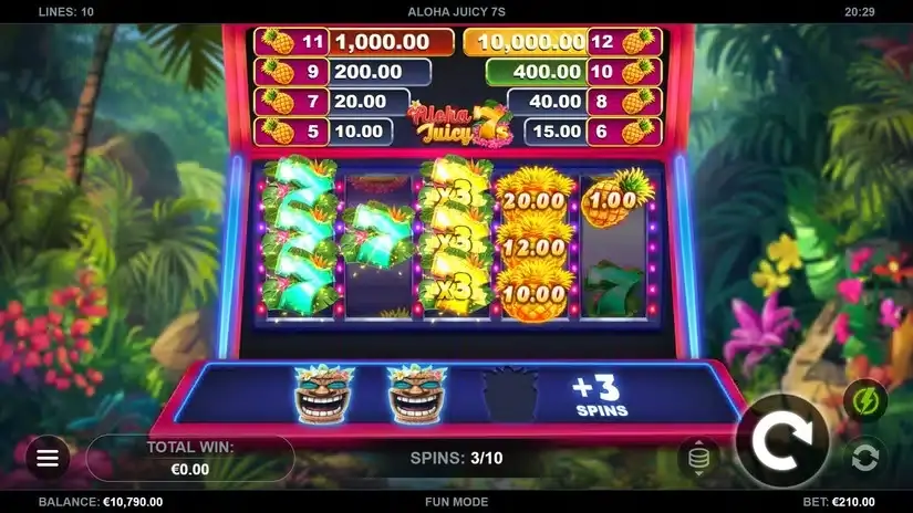 Aloha Juicy 7s slot screenshot 3