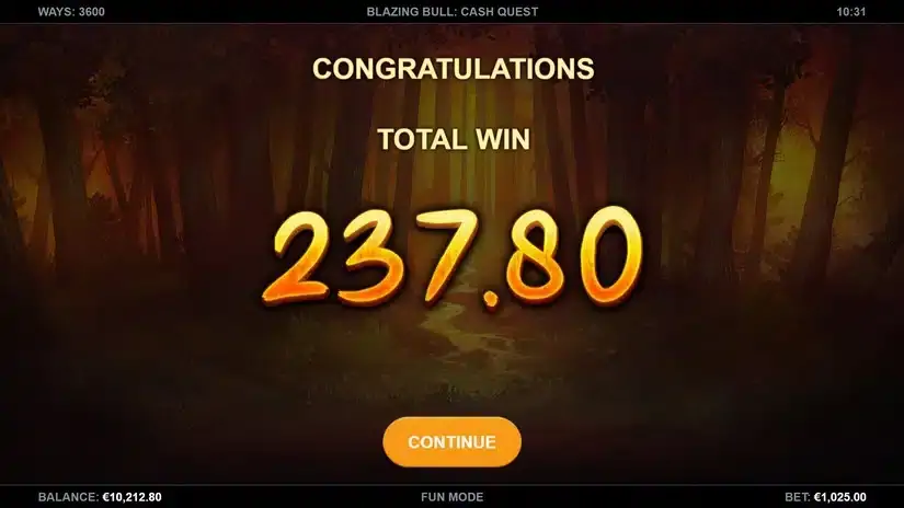 Blazing Bull: Cash Quest slot screenshot