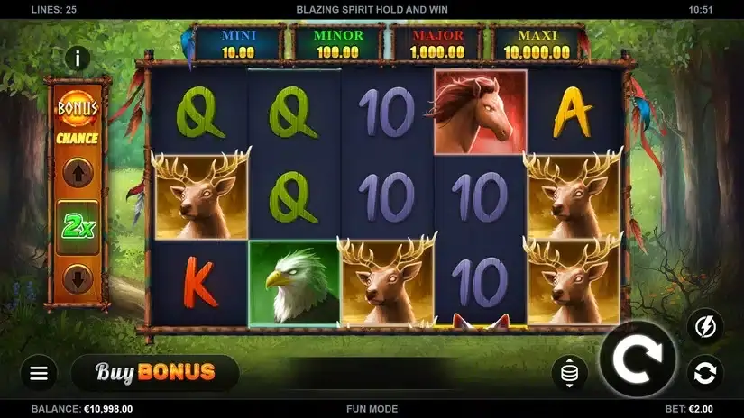 Blazing Spirit Hold and Win slot screenshot 1