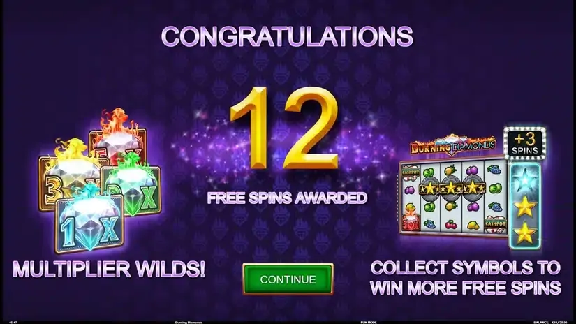 Burning Diamonds slot screenshot 2