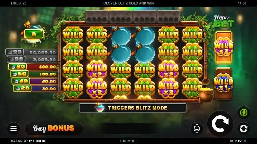 Clover Blitz Hold and Win slot screenshot 1