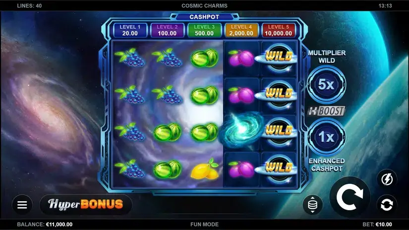 Cosmic Charms slot screenshot 1