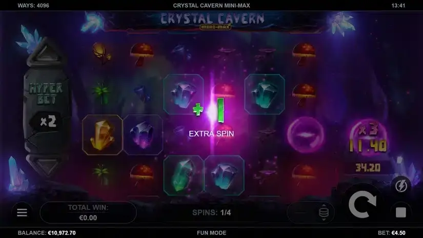 Crystal Cavern Mini-Max slot screenshot 6
