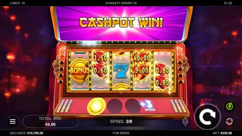Dynasty Spark 7s slot screenshot 4